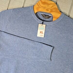 Primark Sweater Men's Size XL Blue Oeko Tex Pullover Long Sleeve Textured Shirt